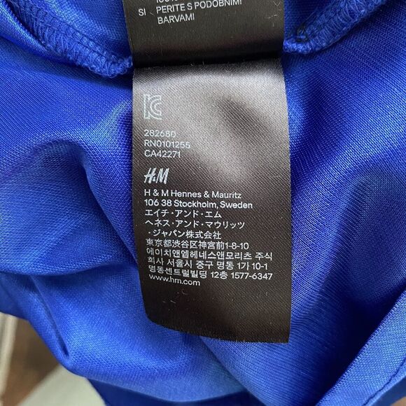 Divided by H&M Dress Womens US 8 Blue Sleeveless Elastic Waist Lined Skater - Picture 8 of 8